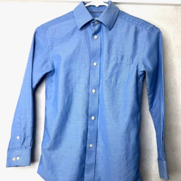 Cat & Jack Other - Cat & Jack Boy's Herringbone Weave Dress Shirt